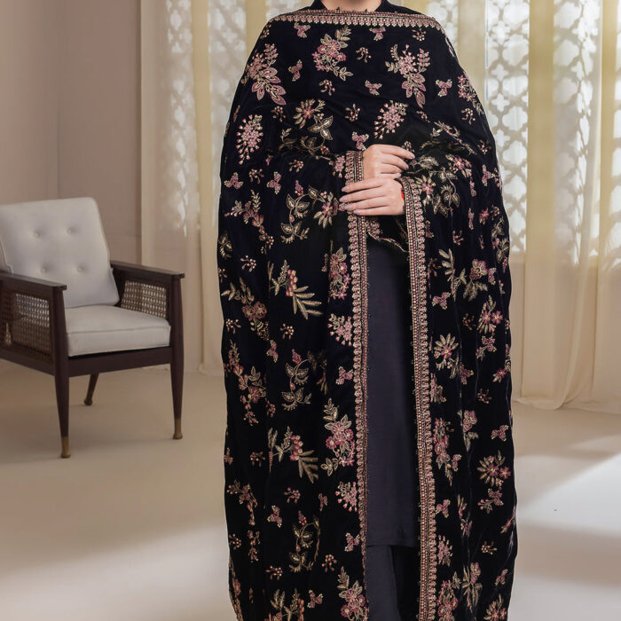 BAROQUE | EMBROIDERED VELVET SHAWL '23 | VS-39