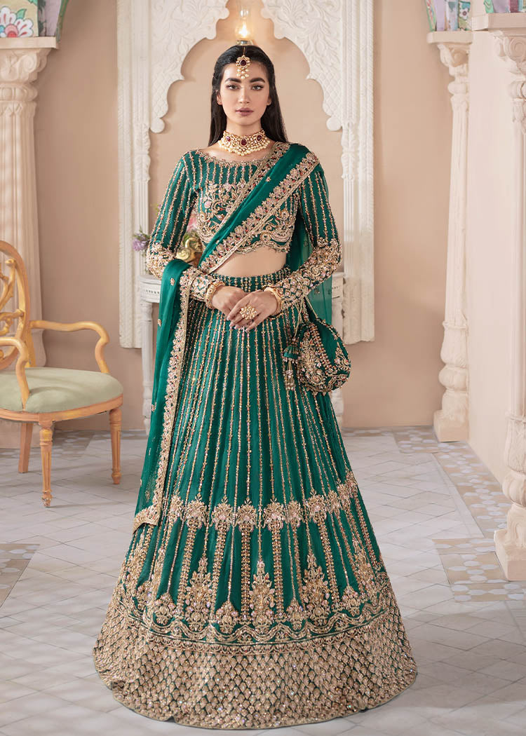 BottleGreenBridalLehengaCholiandDupattaDress_1080x