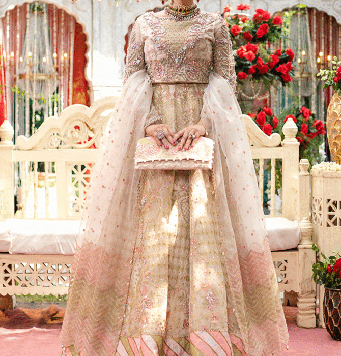 Bridal Lehenga Choli and Dupatta Dress for Wedding