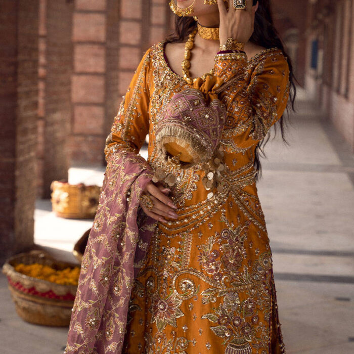 Bridal Yellow Lehenga Sharara Pakistani Wedding Dresses