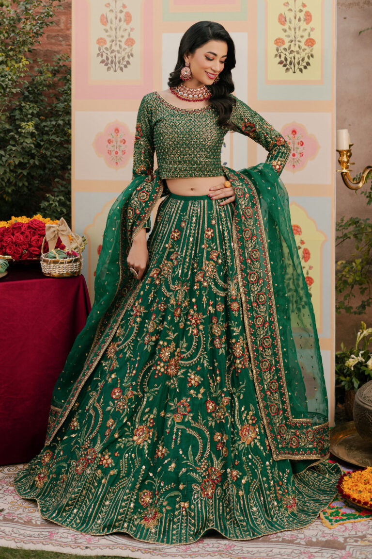 MehndiGreenHeavilyEmbellishedPakistaniWeddingDressLehengaCholi_1080x